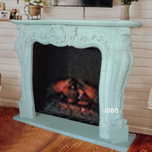 White Marble Regency Mantel , JS-FP096