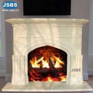 White Marble Regency Mantel , White Marble Regency Mantel 