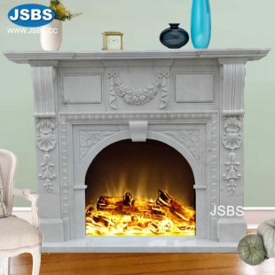 White Marble Regency Mantel, White Marble Regency Mantel