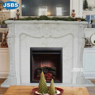 White Ornate Fireplace Surround , JS-FP105