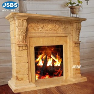 Yellow Fireplace Mantel, JS-FP330B