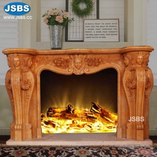 Brown Fireplace Mantel, JS-FP281