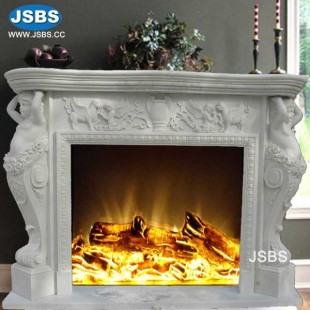 Classical White Marble Mantel, Classical White Marble Mantel