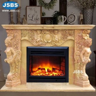 Corner Style Marble Fireplace, Corner Style Marble Fireplace