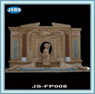 Custom Marble Lion Mantel, JS-FP008