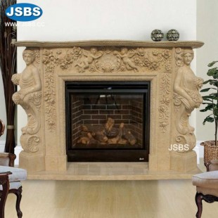 Decorative Beautiful Fireplace Mantel, JS-FP034
