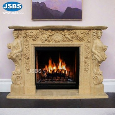 Decorative Beautiful Fireplace Mantel, JS-FP034