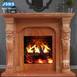 Brown Fireplace Mantel, JS-FP297