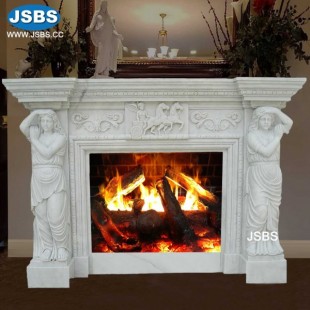 White Marble Regency Mantel , White Marble Regency Mantel 