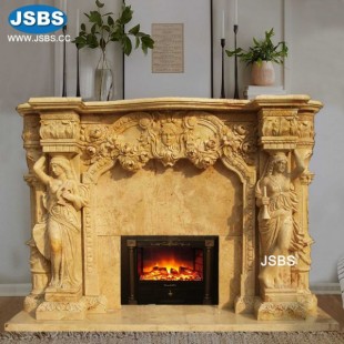 Cream Rococo French Fireplace Mantel , Cream Rococo French Fireplace Mantel 