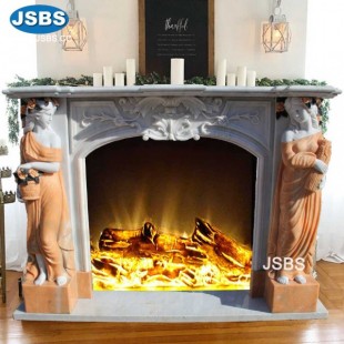 Statuary Style Marble Mantel , Statuary Style Marble Mantel 