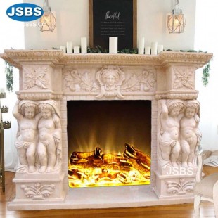 Fireplace Mantel with Baby, Fireplace Mantel with Baby