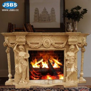 For Sale Greek Majesty Marble Fireplace, JS-FP233