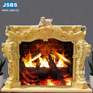 Glod Fireplace Mantel , JS-FP292