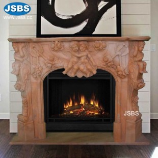 Indoor Cherub Fireplace Surround, JS-FP056