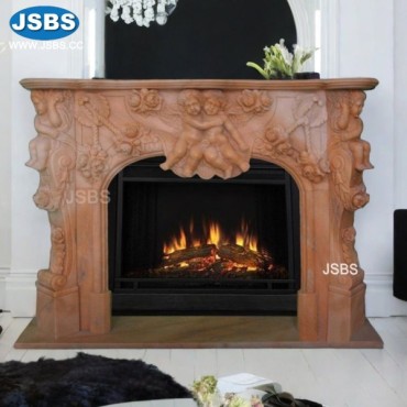 Indoor Cherub Fireplace Surround, Indoor Cherub Fireplace Surround