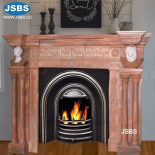 Lady Bust Fireplace Mantel, JS-FP187