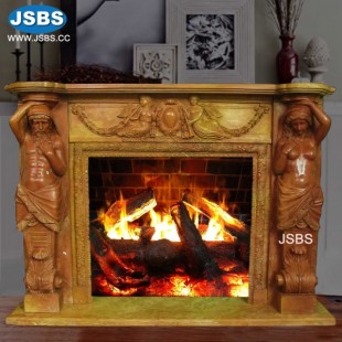 Mythical Treasures Marble Fireplace, JS-FP209