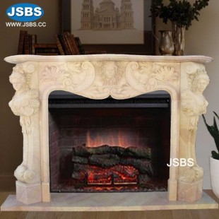 Nice Carved Fireplace Mantel, JS-FP141