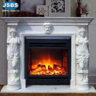 Top Selling White Stone Fireplace, JS-FP193
