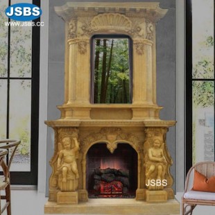 Angel Fireplace Overmantel, JS-FP271