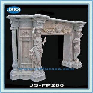 Cream Greek Majesty Marble Fireplace, Cream Greek Majesty Marble Fireplace