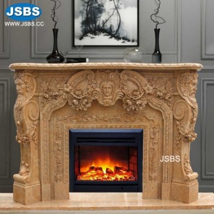 Indoor Nice Flower Fireplace Surround, JS-FP244