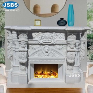 Lion Fireplace Overmantel, JS-FP272
