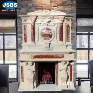 Luxury Double Fireplace Mantel, JS-FP367