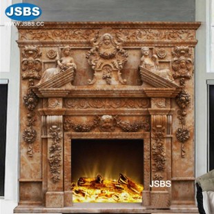 Statuary Style Marble Mantel , JS-FP289