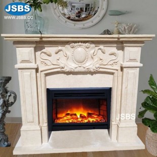 Beige Fireplace Mantel, JS-FP111