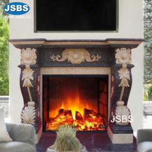Carved Fireplace Mantel, JS-FP166