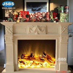 Contemporary Marble Mantel, JS-FP042