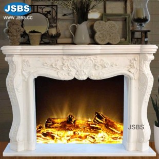 Cream Fireplace Mantel, JS-FP249