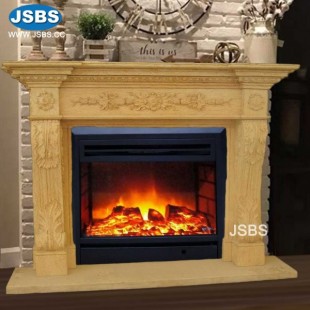 Cream Marble Mantel, Cream Marble Mantel