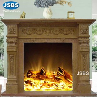 Dark Yellow Fireplace Mantel, JS-FP220
