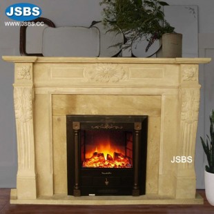 Light Yellow Fireplace, JS-FP317