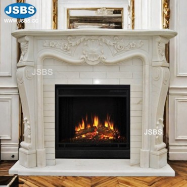 Pure White Fireplace Mantel, JS-FP030