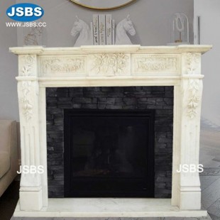 Pure White Fireplace Mantel, JS-FP115