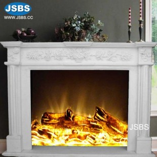 Silver Marble Fireplace, JS-FP063