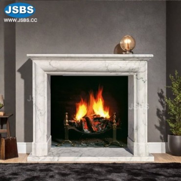 White Modern Fireplace Mantel, JS-FP484