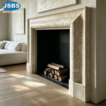 Modern Travertine Stone Fireplace Surround, Modern Travertine Stone Fireplace Surround