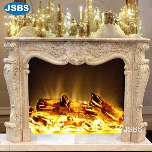 Travertine Fireplace, JS-FP197