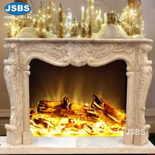 Travertine Fireplace, Travertine Fireplace