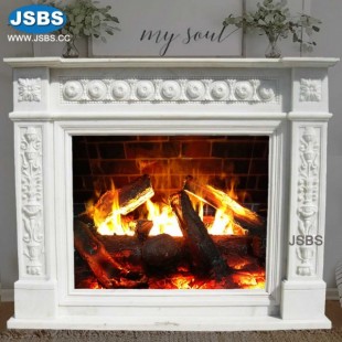 White Fireplace Mantel , JS-FP328
