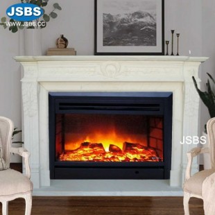 White Marble Fireplace, White Marble Fireplace