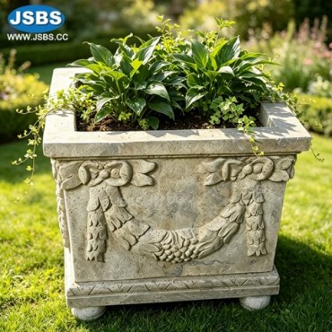 Travertine Square Flower Pot, JS-P292
