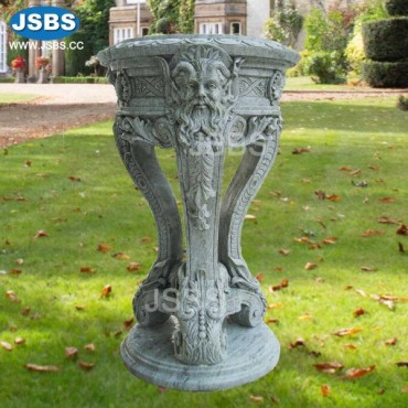 Green Marble Greek Face Flower Pot, JS-P002D