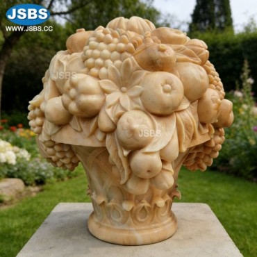 Marble Fruit Basket Garden Collection, js-p278