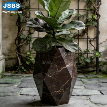 Emperador Geometric cutting flower pot, JS-P302